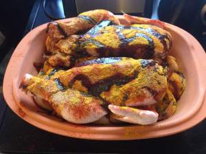 Preparerad kyckling i romargryta